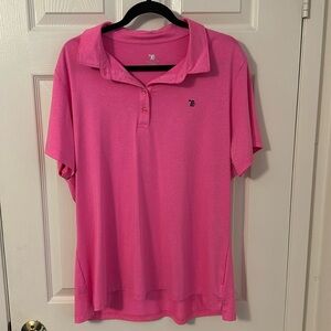 Plus size pink women’s polo golf sports